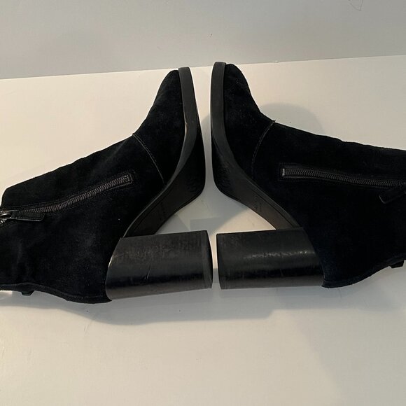 Cole Haan Harrington Grand Riding Side Zip Ankle Boots Black Suede Women's 9B - Picture 6 of 14